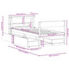 vidaXL Σκελετός Κρεβατιού Χωρίς Στρώμα 100x200 εκ. Μασίφ Πεύκο