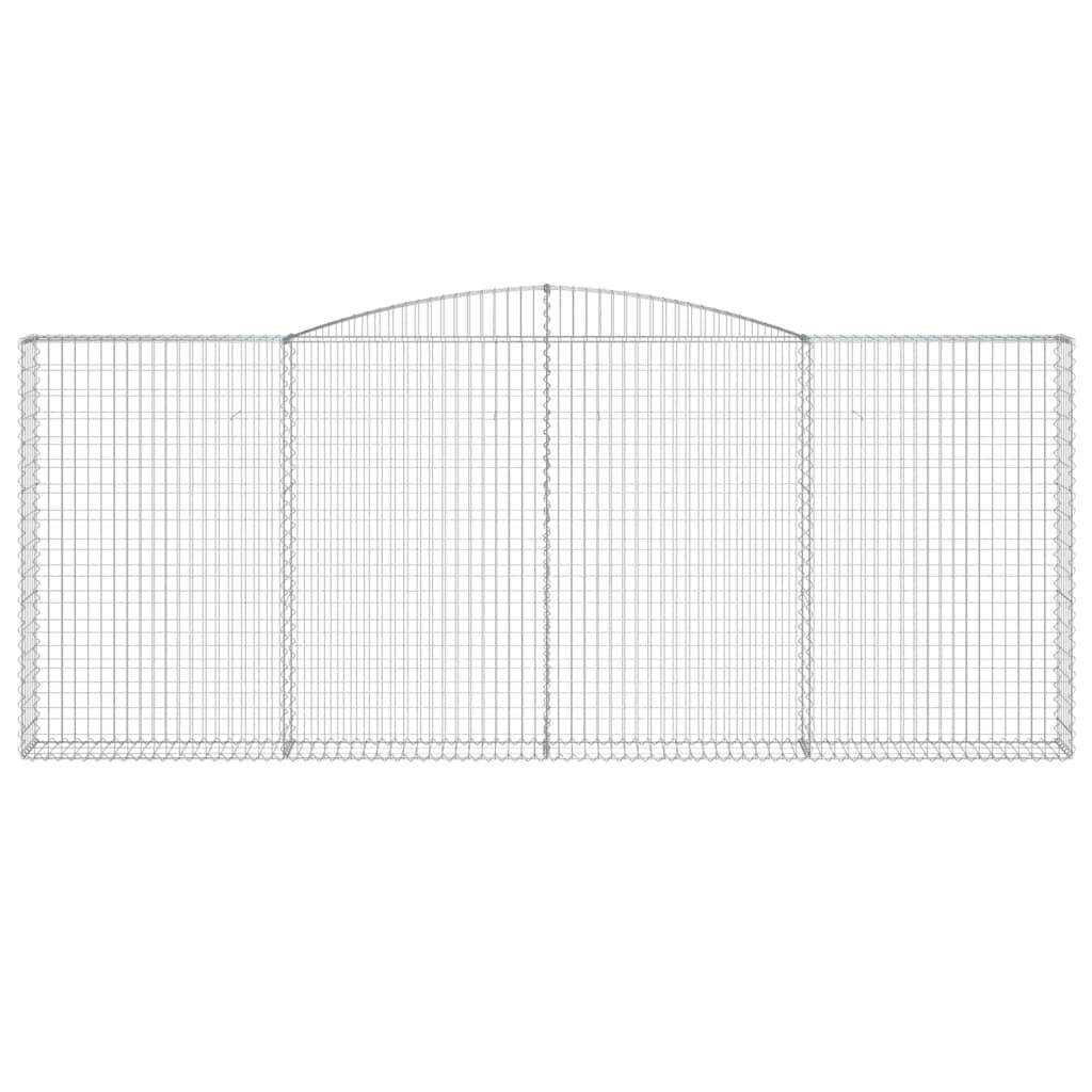 vidaXL Συρματοκιβώτια Τοξωτά 7 τεμ. 400x30x160/180 εκ. Γαλβαν. Ατσάλι