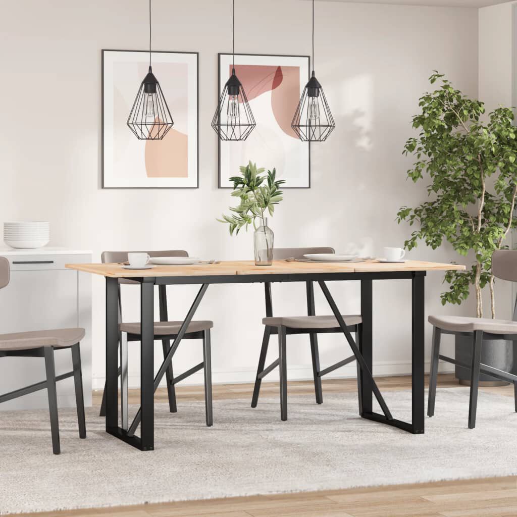 vidaXL Πόδια Τραπεζαρίας σε Σχήμα «Ο» 140x60x73 εκ. Ατσάλι
