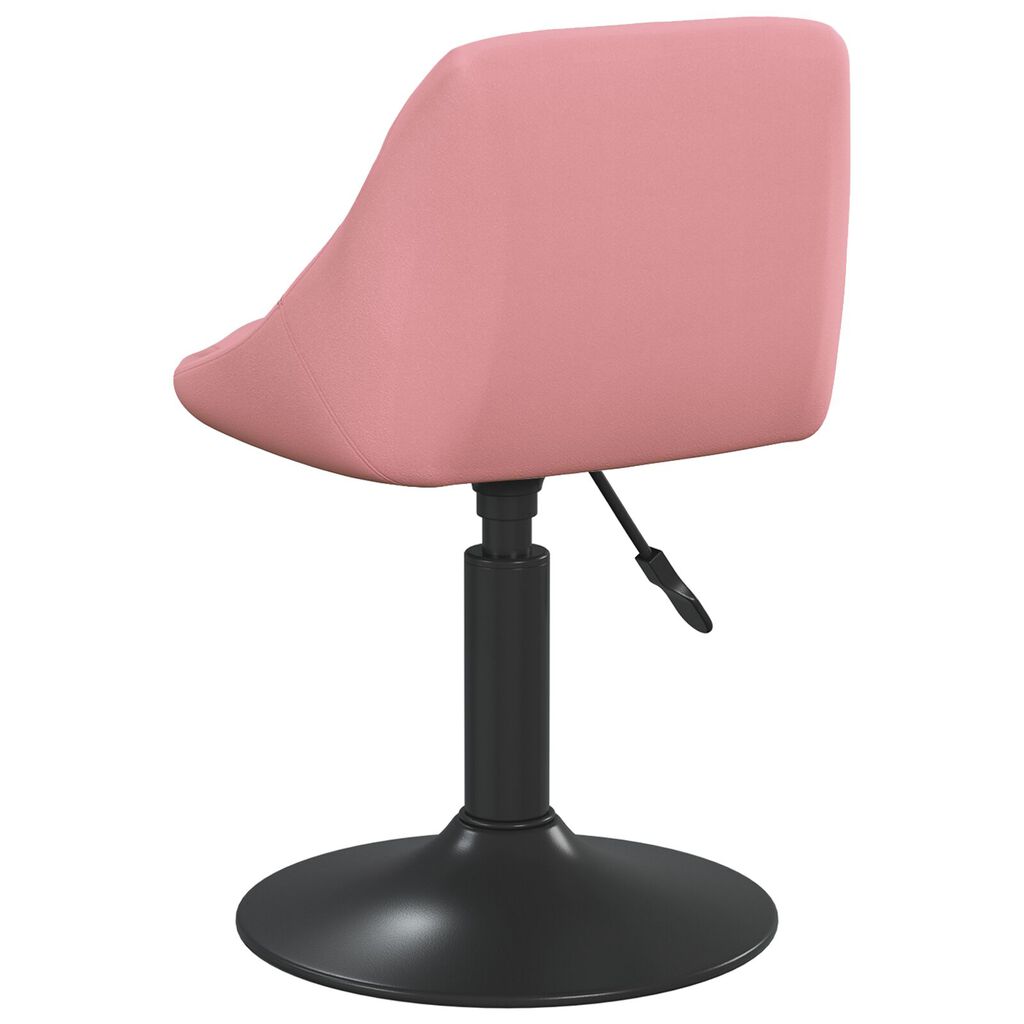 vidaXL Μπαρ Σκαμπό Ροζ 46x44x(62,5-77,5) εκ Βελούδο