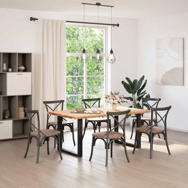 vidaXL &Pi;ό&delta;&iota;&alpha; &Tau;&rho;&alpha;&pi;&epsilon;&zeta;&alpha;&rho;ί&alpha;&sigmaf; &sigma;&epsilon; &Sigma;&chi;ή&mu;&alpha; U, 2 &tau;&epsilon;&mu;. &Mu;&alpha;ύ&rho;&omicron;, &Alpha;&tau;&sigma;ά&lambda;&iota; 90x(72-73) &epsilon;&kappa;.