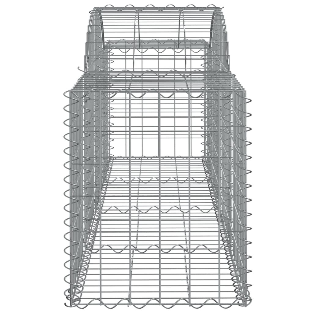 vidaXL Συρματοκιβώτια Τοξωτά 10 τεμ. 200x50x60/80 εκ. Γαλβαν. Ατσάλι