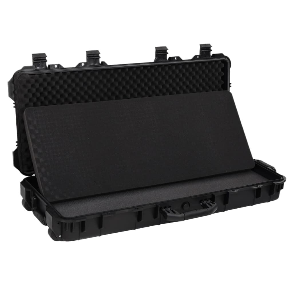 vidaXL Θήκη Πτήσης με Ρόδες Μαύρη 96 x 42 x 167 εκ. από Πολυπροπυλένιο