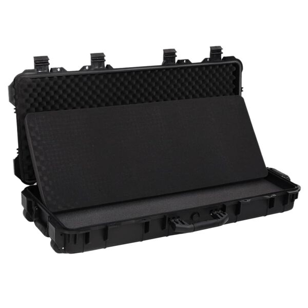 vidaXL Θήκη Πτήσης με Ρόδες Μαύρη 96 x 42 x 167 εκ. από Πολυπροπυλένιο