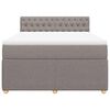 vidaXL &Kappa;&rho;&epsilon;&beta;ά&tau;&iota; Boxspring &mu;&epsilon; &Sigma;&tau;&rho;ώ&mu;&alpha; Taupe 140x200 &epsilon;&kappa;. &Upsilon;&phi;&alpha;&sigma;&mu;ά&tau;&iota;&nu;&omicron;