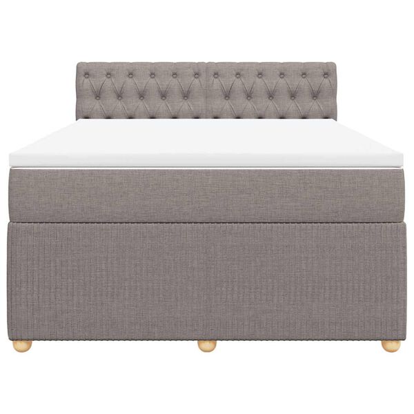 vidaXL &Kappa;&rho;&epsilon;&beta;ά&tau;&iota; Boxspring &mu;&epsilon; &Sigma;&tau;&rho;ώ&mu;&alpha; Taupe 140x200 &epsilon;&kappa;. &Upsilon;&phi;&alpha;&sigma;&mu;ά&tau;&iota;&nu;&omicron;