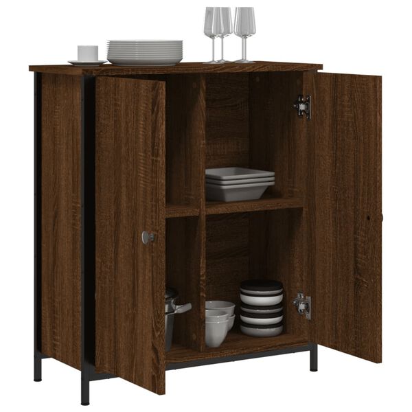vidaXL Ντουλάπι Καφέ Δρυς 70 x 30 x 80 εκ. από Επεξεργ. Ξύλο
