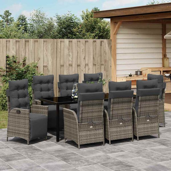 vidaXL &Sigma;έ&tau; &phi;&alpha;&gamma;&eta;&tau;&omicron;ύ &gamma;&iota;&alpha; &kappa;ή&pi;&omicron; &mu;&epsilon; &mu;&alpha;&xi;&iota;&lambda;ά&rho;&iota; 9 pcs &Gamma;&kappa;&rho;&iota; &sigma;&upsilon;&nu;&theta;&epsilon;&tau;&iota;&kappa;ό &rho;&alpha;&tau;ά&nu;