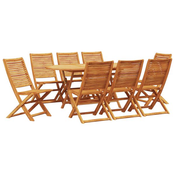 vidaXL Σετ Φαγητού Κήπου 9 pcs Καστανό Large Μασίφ ξύλο ακακίας