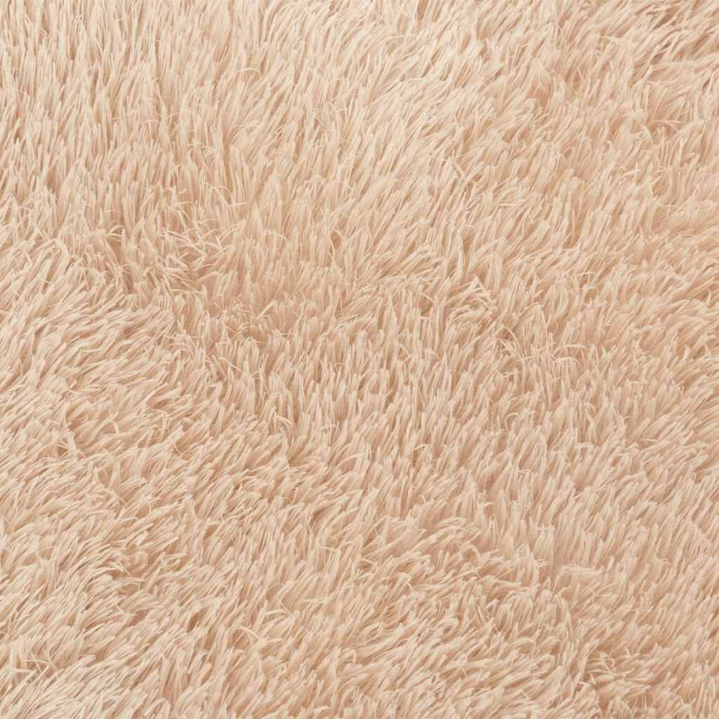 vidaXL Χαλί Shaggy με Ψηλό Πέλος NAVARRA Μπεζ 120x120 εκ. πολυεστέρας