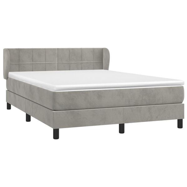 vidaXL &Kappa;&rho;&epsilon;&beta;ά&tau;&iota; Boxspring &mu;&epsilon; &Sigma;&tau;&rho;ώ&mu;&alpha; &Alpha;&nu;&omicron;&iota;&chi;&tau;ό &Gamma;&kappa;&rho;&iota; 140x190 &epsilon;&kappa;. &Beta;&epsilon;&lambda;&omicron;ύ&delta;&iota;&nu;&omicron;