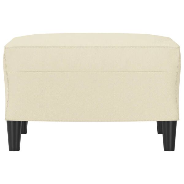 vidaXL Υποπόδιο Κρεμ 60x50x41 εκ. από Συνθετικό Δέρμα