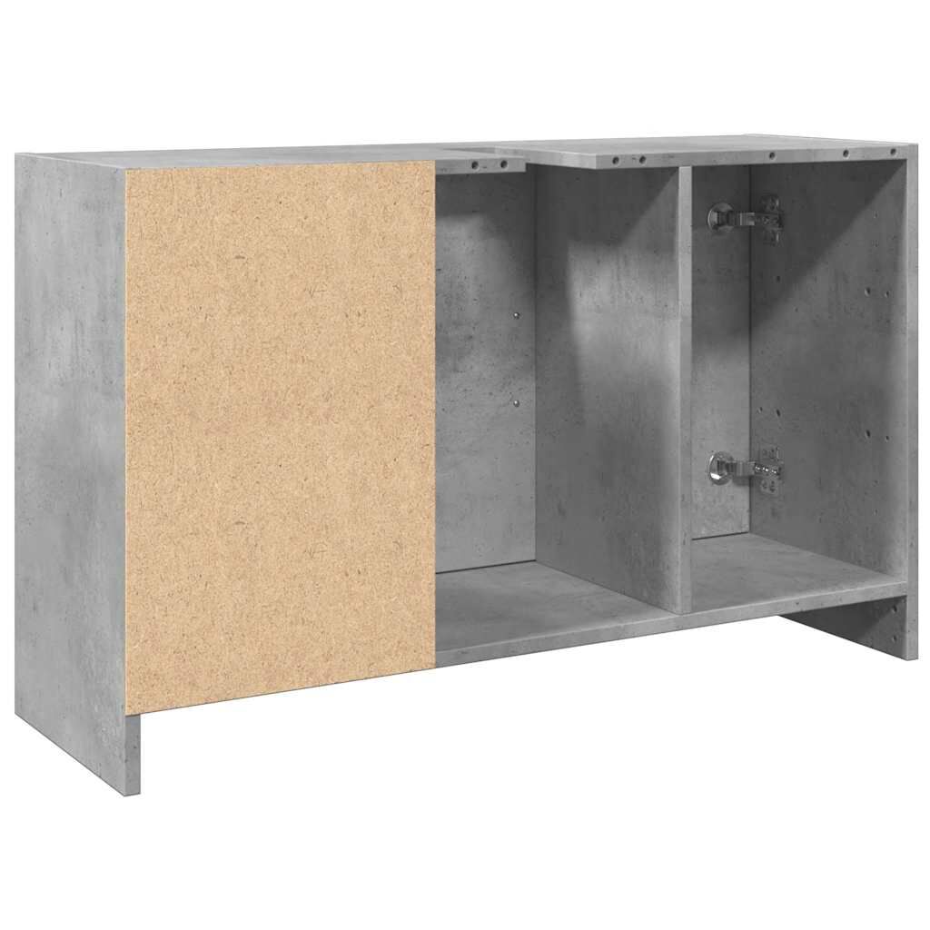 vidaXL Ντουλάπι Νιπτήρα Γκρι Σκυρ. 90x29x55 εκ. Επεξεργασμένο Ξύλο