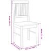 vidaXL Καρέκλες τραπεζαρίας 2 τεμάχια Λευκό μασίφ ξύλο καουτσούκ
