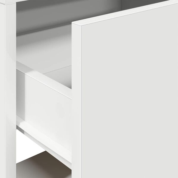 vidaXL Κομοδίνο με συρτάρι Λευκό 51x31x47 cm