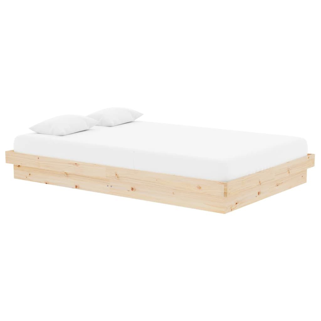 vidaXL Πλαίσιο Κρεβατιού 120 x 190 εκ. από Μασίφ Ξύλο Small Double