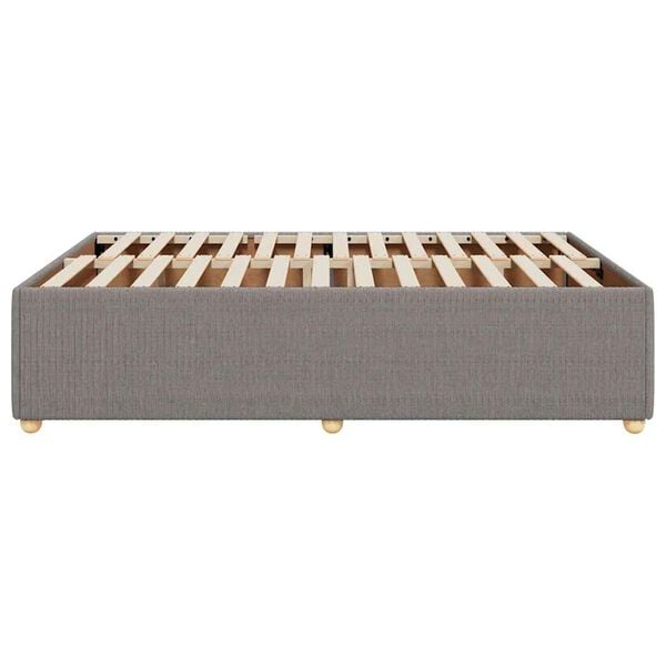 vidaXL Σκελετός Κρεβατιού Χωρίς Στρώμα Taupe 140x190 εκ. Υφασμάτινο