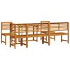 vidaXL Σετ Μπιστρό Κήπου 6 pcs Καφέ Μασίφ ξύλο ακακίας