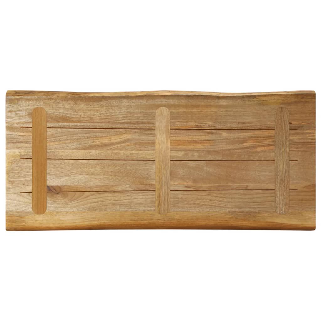 vidaXL Επιφάνεια Τραπεζιού 90x40x3,8 εκ. Live Edge Μασίφ Ξύλο Μάνγκο