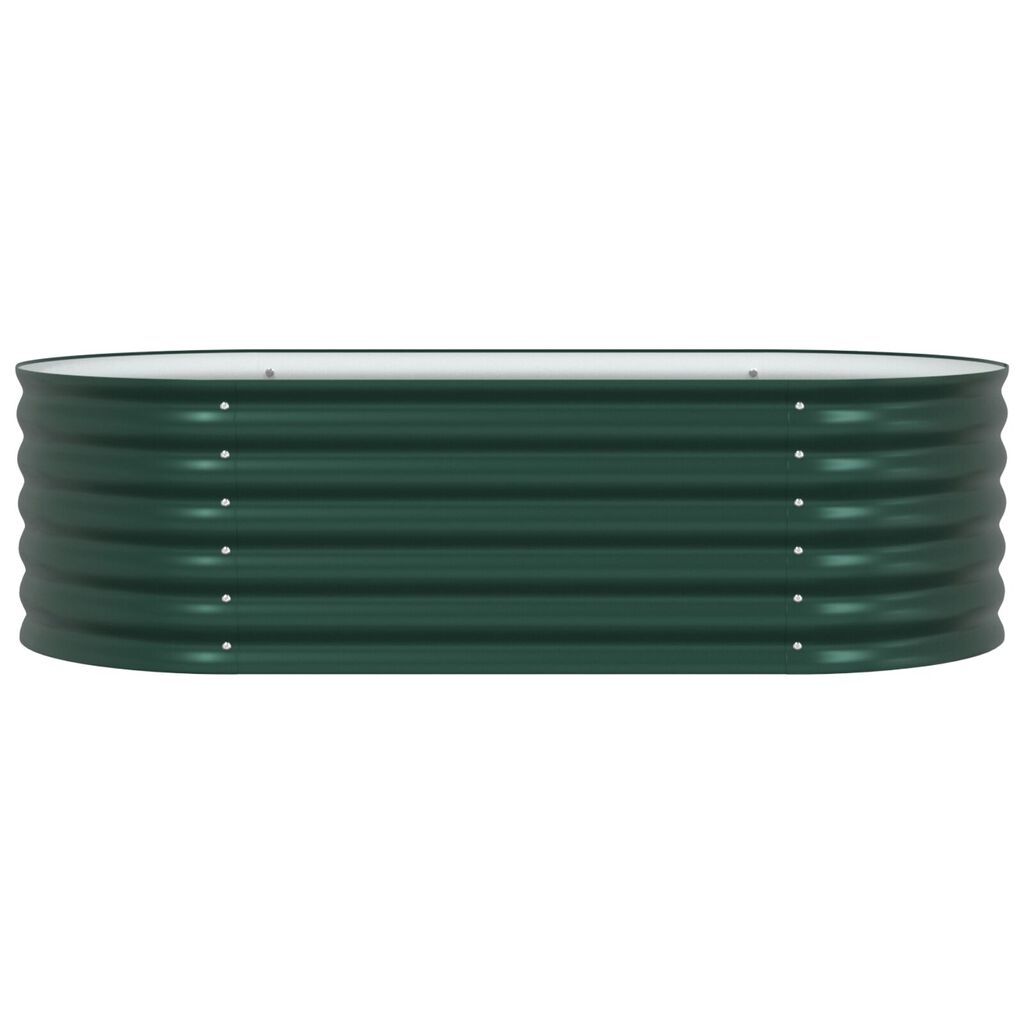vidaXL Ανυψωμένο Κρεβάτι Κήπου Πράσινο 160x80x44 εκ. από Γαλβανισμένο Χάλυβα