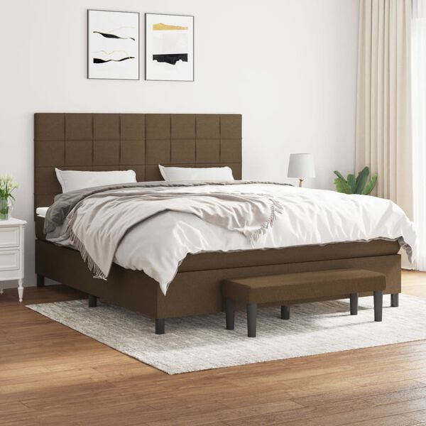 vidaXL &Kappa;&rho;&epsilon;&beta;ά&tau;&iota; Boxspring &mu;&epsilon; &Sigma;&tau;&rho;ώ&mu;&alpha; &Sigma;&kappa;&omicron;ύ&rho;&omicron; &Kappa;&alpha;&phi;έ 160x200 &epsilon;&kappa; &Upsilon;&phi;&alpha;&sigma;&mu;ά&tau;&iota;&nu;&omicron;