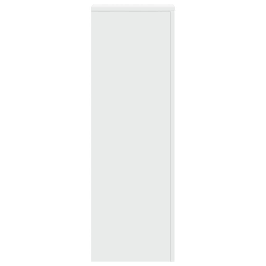 vidaXL Βάση Γλάστρας Λευκό 33x33x100 εκ. από Επεξεργασμένο Ξύλο