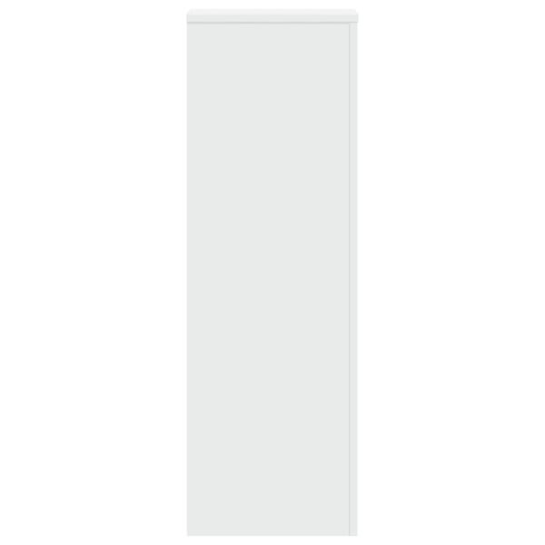 vidaXL Βάση Γλάστρας Λευκό 33x33x100 εκ. από Επεξεργασμένο Ξύλο