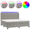vidaXL &Kappa;&rho;&epsilon;&beta;ά&tau;&iota; Boxspring &mu;&epsilon; &Sigma;&tau;&rho;ώ&mu;&alpha; & LED &Alpha;&nu;.&Gamma;&kappa;&rho;&iota; 200x200 &epsilon;&kappa;. &Beta;&epsilon;&lambda;&omicron;ύ&delta;&iota;&nu;&omicron;