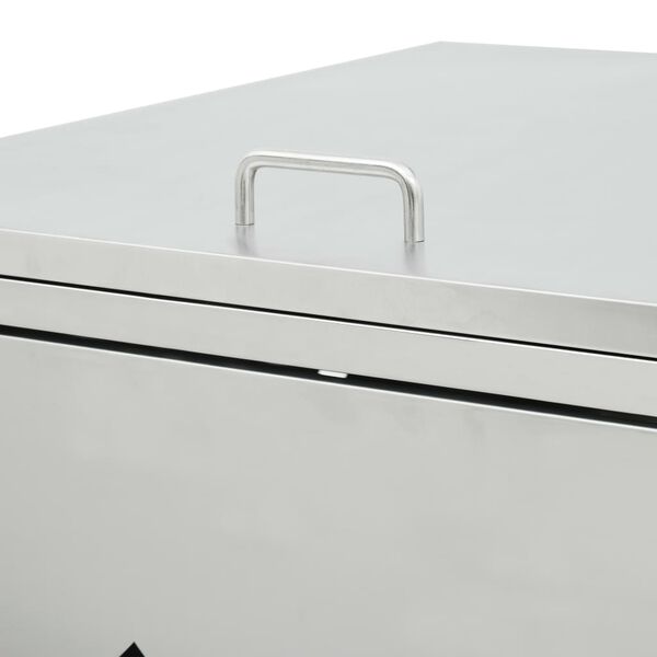 vidaXL Πλαίσιο για Κάδο Απορριμμάτων με Ρόδες 240 L Ανοξείδωτο Ατσάλι