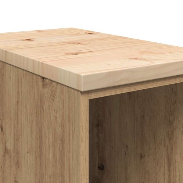 vidaXL ντουλάπι αποθήκευσης γκαράζ 30x51x85 εκ μασίφ ξύλο πεύκο
