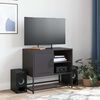 vidaXL Έπιπλο Τηλεόρασης Μαύρο 68,5x39x60,5 εκ. Ατσάλινο