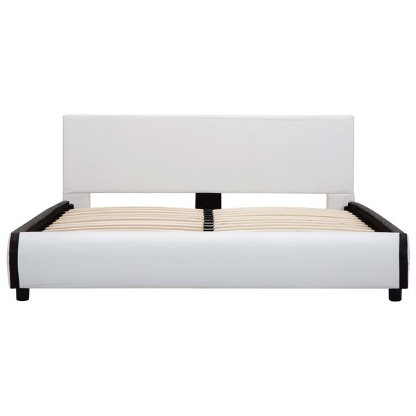 vidaXL Πλαίσιο Κρεβατιού με Συρτάρια Λευκό 140x200 εκ. Συνθετικό Δέρμα