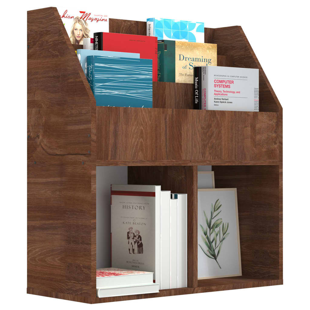 vidaXL Παιδικό Ράφι Περιοδικών Καφέ Δρυς 71x30x78,5 εκ. Επεξεργ. ξύλο