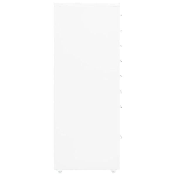 vidaXL Αρχειοθήκη Φορητή Λευκή 28 x 41 x 109 εκ. Μεταλλική