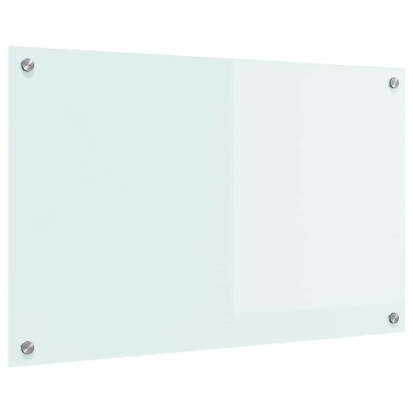 vidaXL Πίσω Πάνελ Κουζίνας Λευκό 80 x 50 cm σκληρυμένο γυαλί