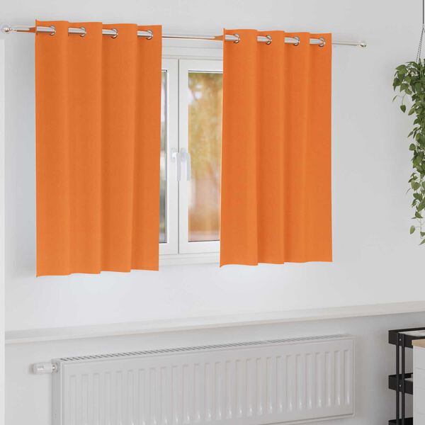 vidaXL Κουρτίνες 2 pcs Φωτεινό Πορτοκάλι 140 x 140 cm Πολυεστέρας