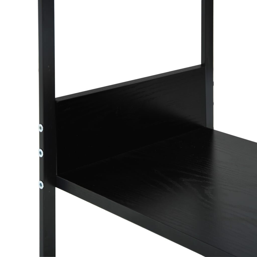 vidaXL Ραφιέρα Ίσια Μικρή Μαύρη 33,5x39,6x79,7 εκ. Επεξ. Ξύλο