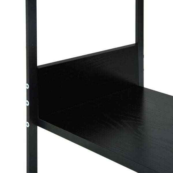 vidaXL Ραφιέρα Ίσια Μικρή Μαύρη 33,5x39,6x79,7 εκ. Επεξ. Ξύλο