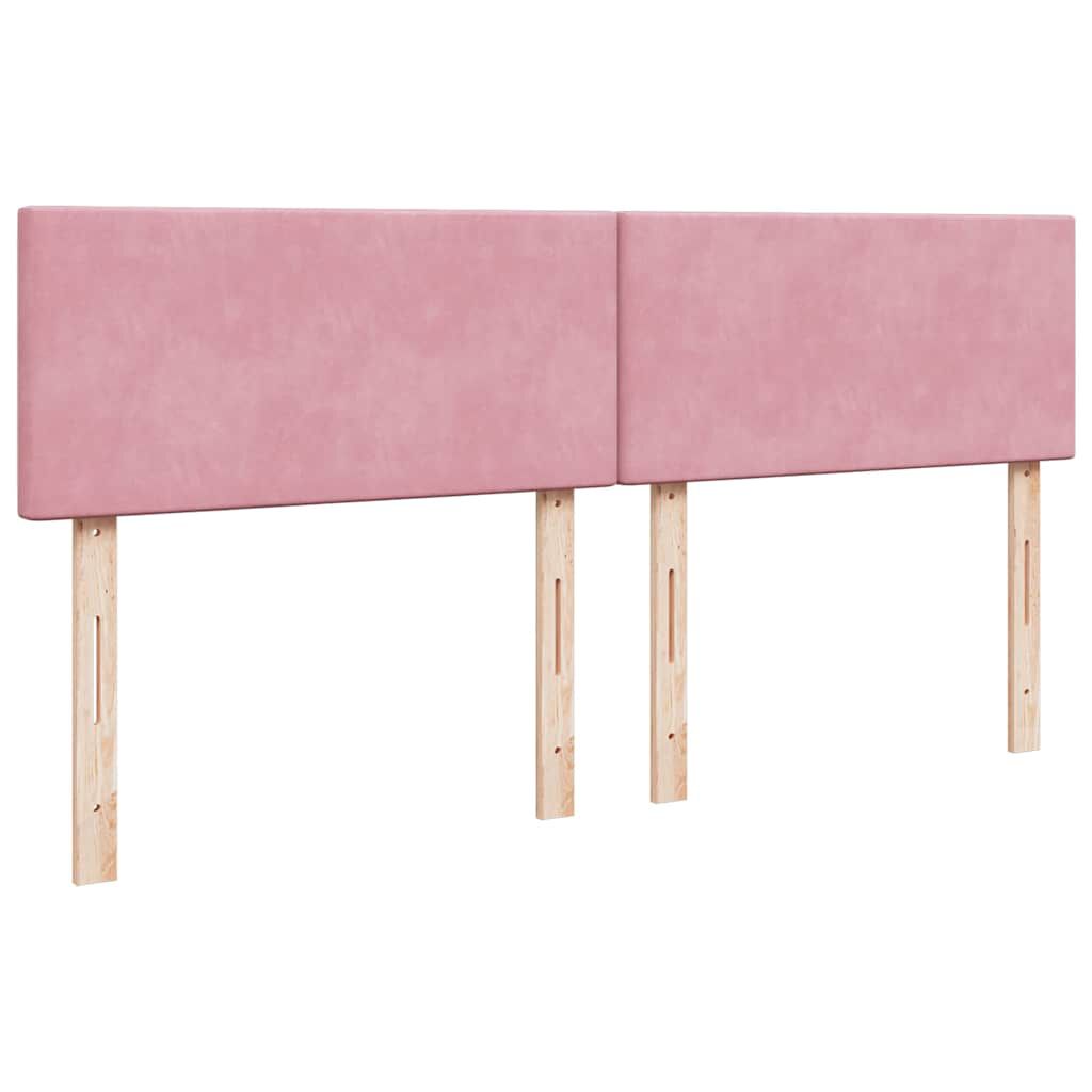 vidaXL Οθωμανικό κρεβάτι με στρώμα ροζ 180x200cm Velvet