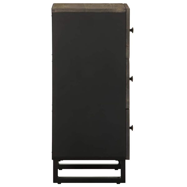 vidaXL Σκευοθήκη μαύρο 40x33x75 cm μασίφ ξύλο Μάνγκο