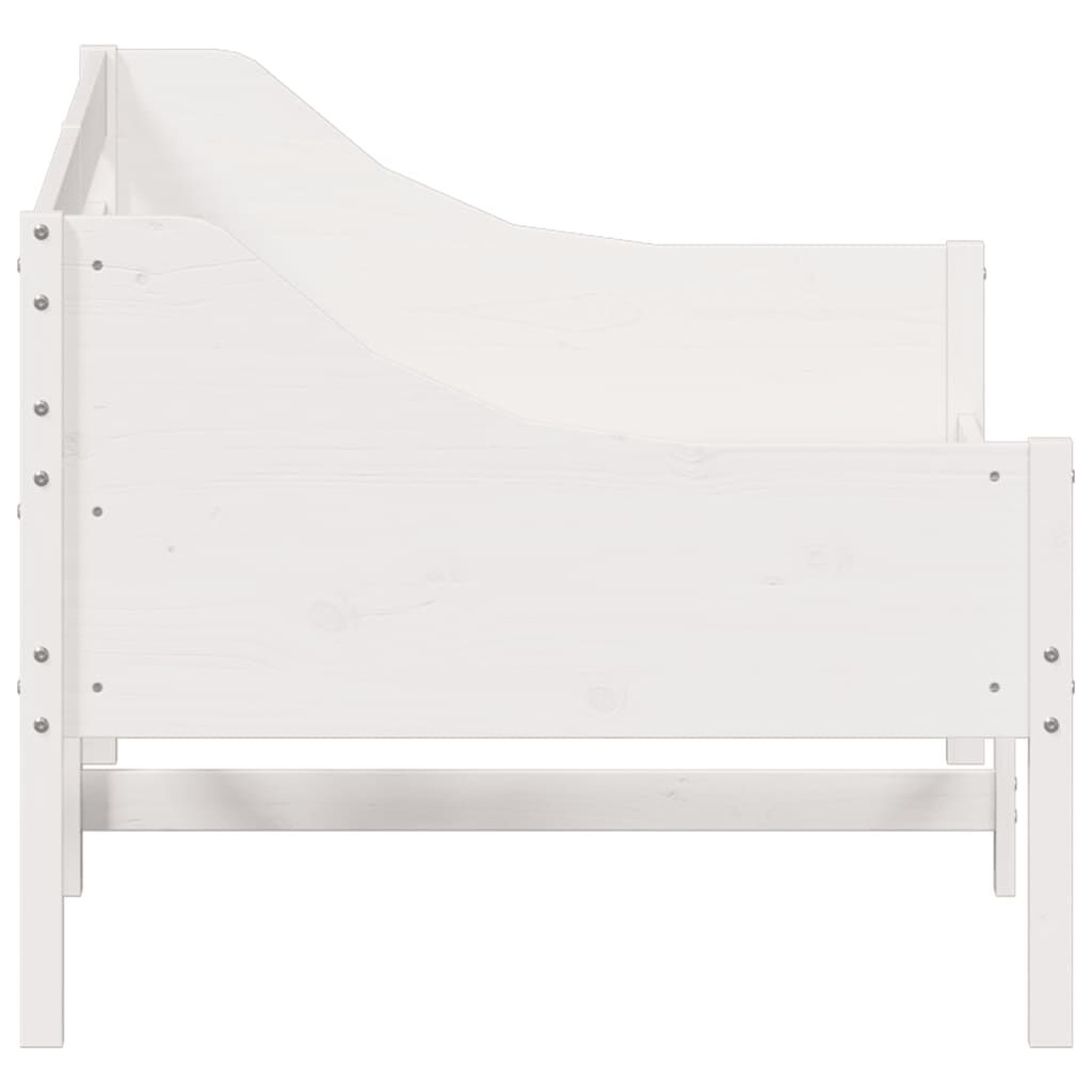 vidaXL Κρεβάτι ημέρας χωρίς στρώμα Λευκό 100x200 cm Στερεό ξύλο πεύκο