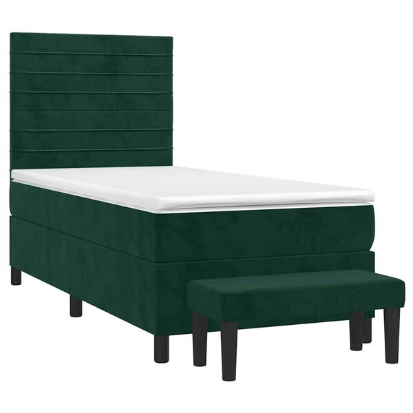 vidaXL &Kappa;&rho;&epsilon;&beta;ά&tau;&iota; Boxspring &mu;&epsilon; &Sigma;&tau;&rho;ώ&mu;&alpha; &Sigma;&kappa;&omicron;ύ&rho;&omicron; &Pi;&rho;ά&sigma;&iota;&nu;&omicron; 90x190 &epsilon;&kappa;. &Beta;&epsilon;&lambda;&omicron;ύ&delta;&iota;&nu;&omicron;