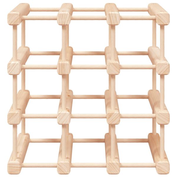 vidaXL Ραφιέρα Κρασιών για 12 Μπουκάλια 36x23x36 εκ. Μασίφ Ξύλο Πεύκου