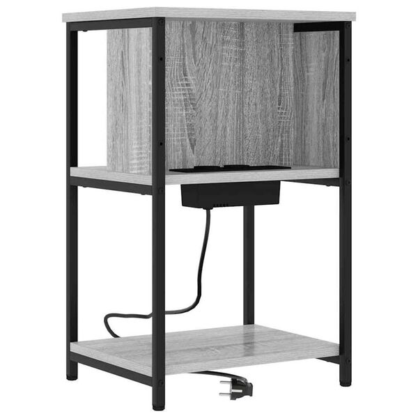 vidaXL Κομοδίνο Γκρι sonoma 38 x 31 x 61 εκ Επεξεργασμένο ξύλο
