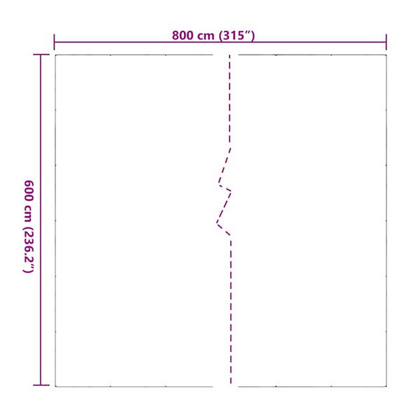 vidaXL σαφής μουσαμάς με τις οπές 6x8 m PVC