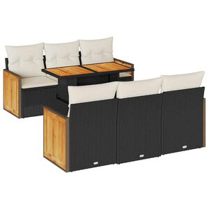 vidaXL &Kappa;&alpha;&nu;&alpha;&pi;έ&sigmaf; &Sigma;&epsilon;&tau; 7&Tau;&epsilon;&mu;&alpha;&chi;ί&omega;&nu; &Mu;&alpha;ύ&rho;&omicron; &Sigma;&upsilon;&nu;&theta;&epsilon;&tau;&iota;&kappa;ό &Rho;&alpha;&tau;ά&nu; &mu;&epsilon; &Mu;&alpha;&xi;&iota;&lambda;ά&rho;&iota;&alpha; &Alpha;&kappa;&alpha;&kappa;ί&alpha;