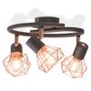vidaXL Φωτιστικό Σποτ Ράγα με 3 Λαμπτήρες LED Filament 12 W