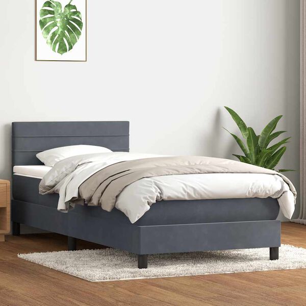vidaXL &Kappa;&rho;&epsilon;&beta;ά&tau;&iota; Boxspring &mu;&epsilon; &Sigma;&tau;&rho;ώ&mu;&alpha; &Sigma;&kappa;&omicron;ύ&rho;&omicron; &Gamma;&kappa;&rho;&iota; 90x220 &epsilon;&kappa;. &Beta;&epsilon;&lambda;&omicron;ύ&delta;&iota;&nu;&omicron;