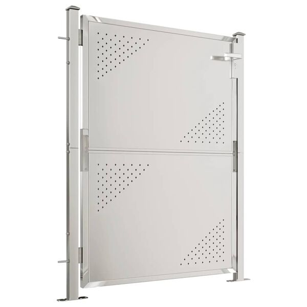 vidaXL Πόρτα Περίφραξης Κήπου 100 x 125 εκ. από Ανοξείδωτο Ατσάλι