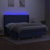 vidaXL &Kappa;&rho;&epsilon;&beta;ά&tau;&iota; Boxspring &mu;&epsilon; &Sigma;&tau;&rho;ώ&mu;&alpha; & LED &Mu;&pi;&lambda;&epsilon; 180x200 &epsilon;&kappa;. &Upsilon;&phi;&alpha;&sigma;&mu;ά&tau;&iota;&nu;&omicron;